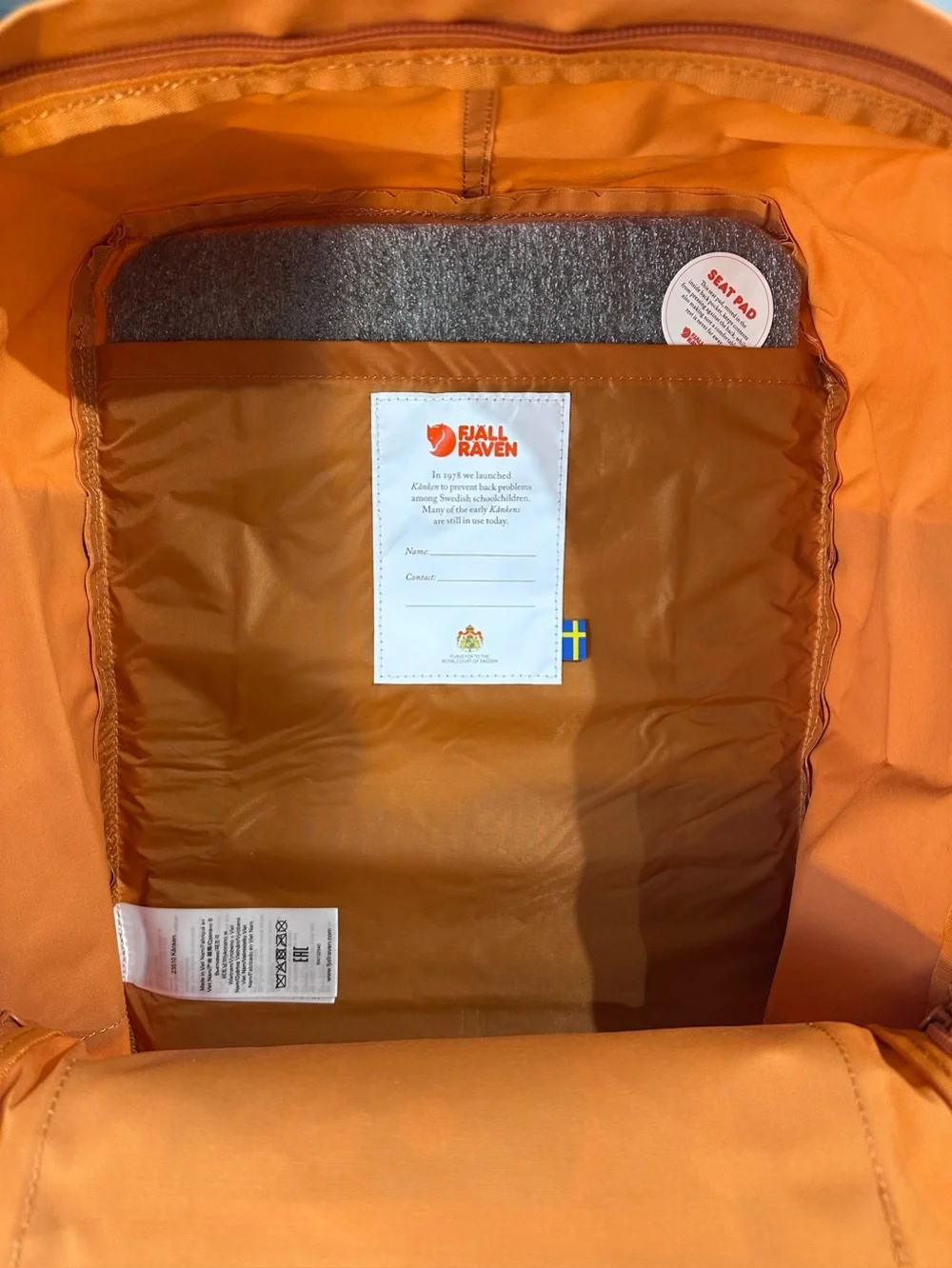 FJALLRAVEN KÅNKEN NWT Unisex Everyday Outdoor Classic Backpack Spicy Orange